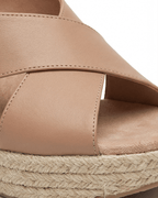 Damen Keilsandalen mit Plateau und Espadrille-Crisscross-Design