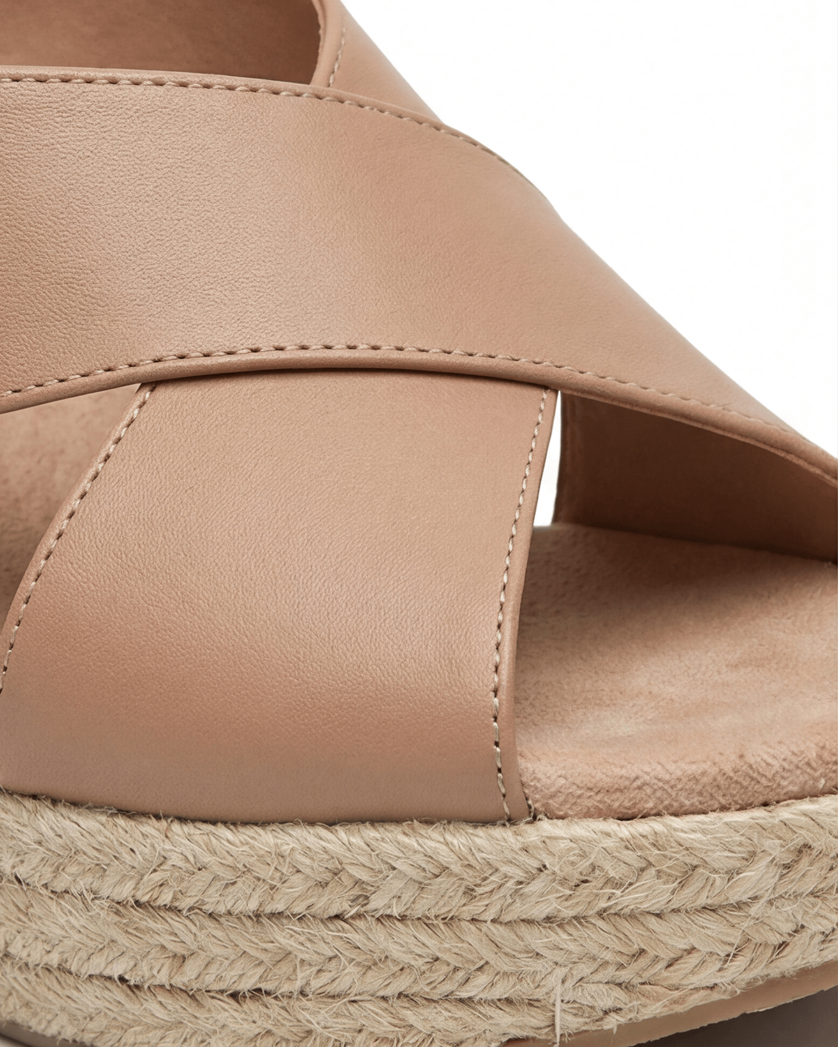 Damen Keilsandalen mit Plateau und Espadrille-Crisscross-Design