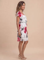 Damenkleid – Florales Kleid mit Rüschen und Lagen