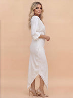 Damen-Maxikleid mit One-Shoulder-Ausschnitt