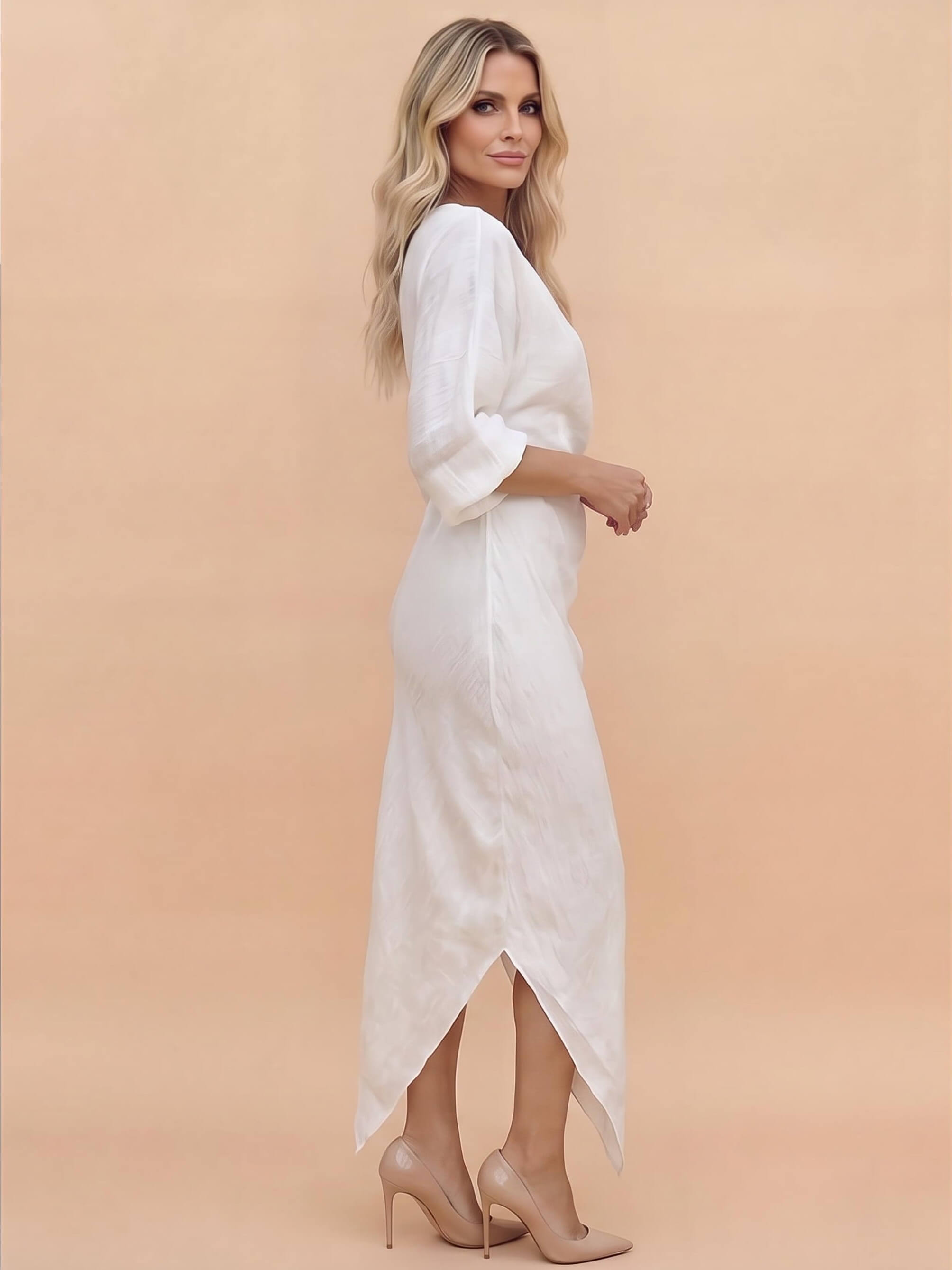 Damen-Maxikleid mit One-Shoulder-Ausschnitt