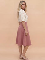 Damenbluse mit Blumenmuster und Bubikragen