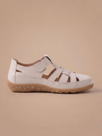 Damen Geschlossene Sandalen – Komfort Sandalen mit Verstellbaren Riemen