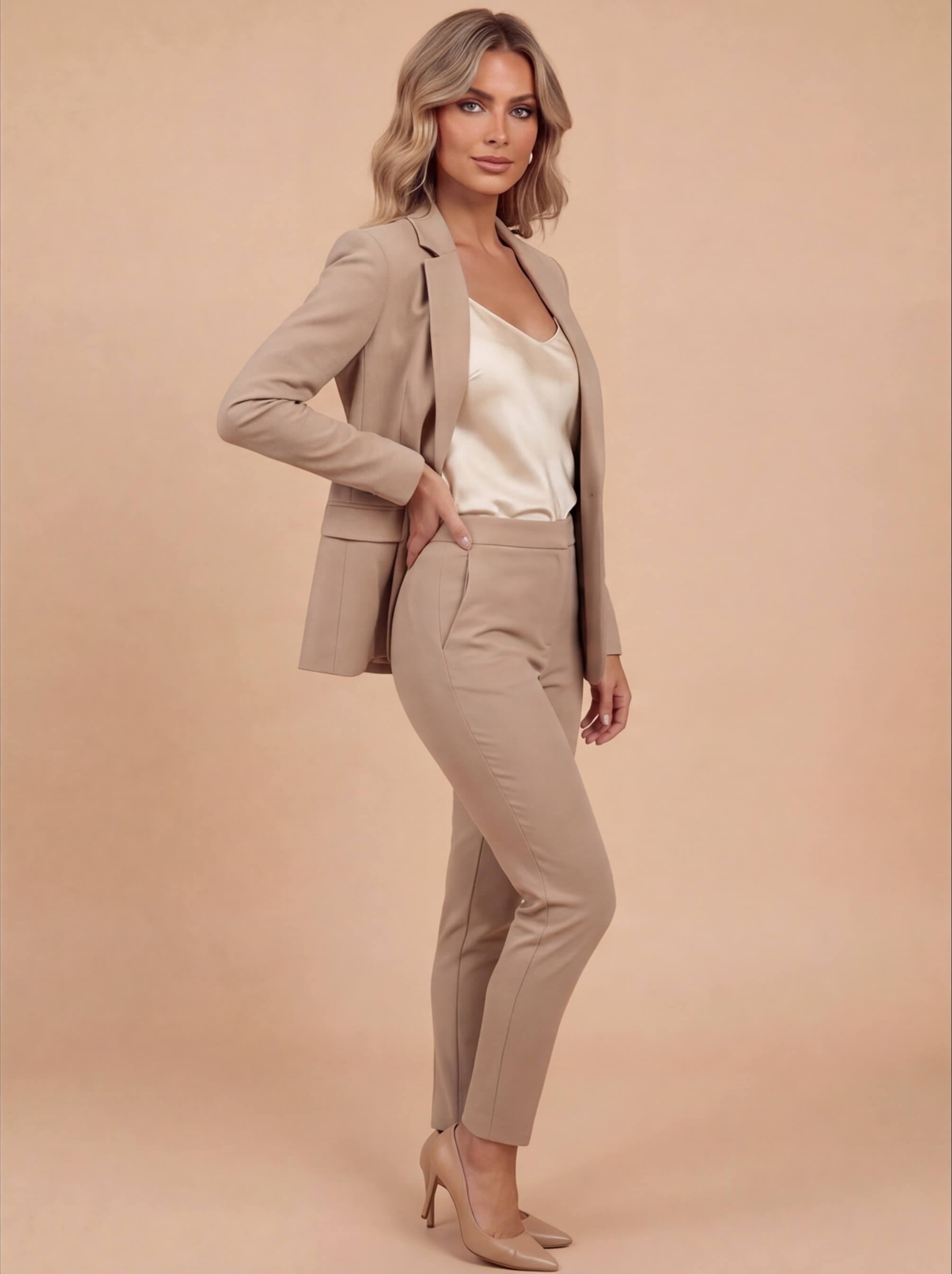 Damen Eleganter Taillierter Blazer – Klare Linien & Zeitlose Eleganz