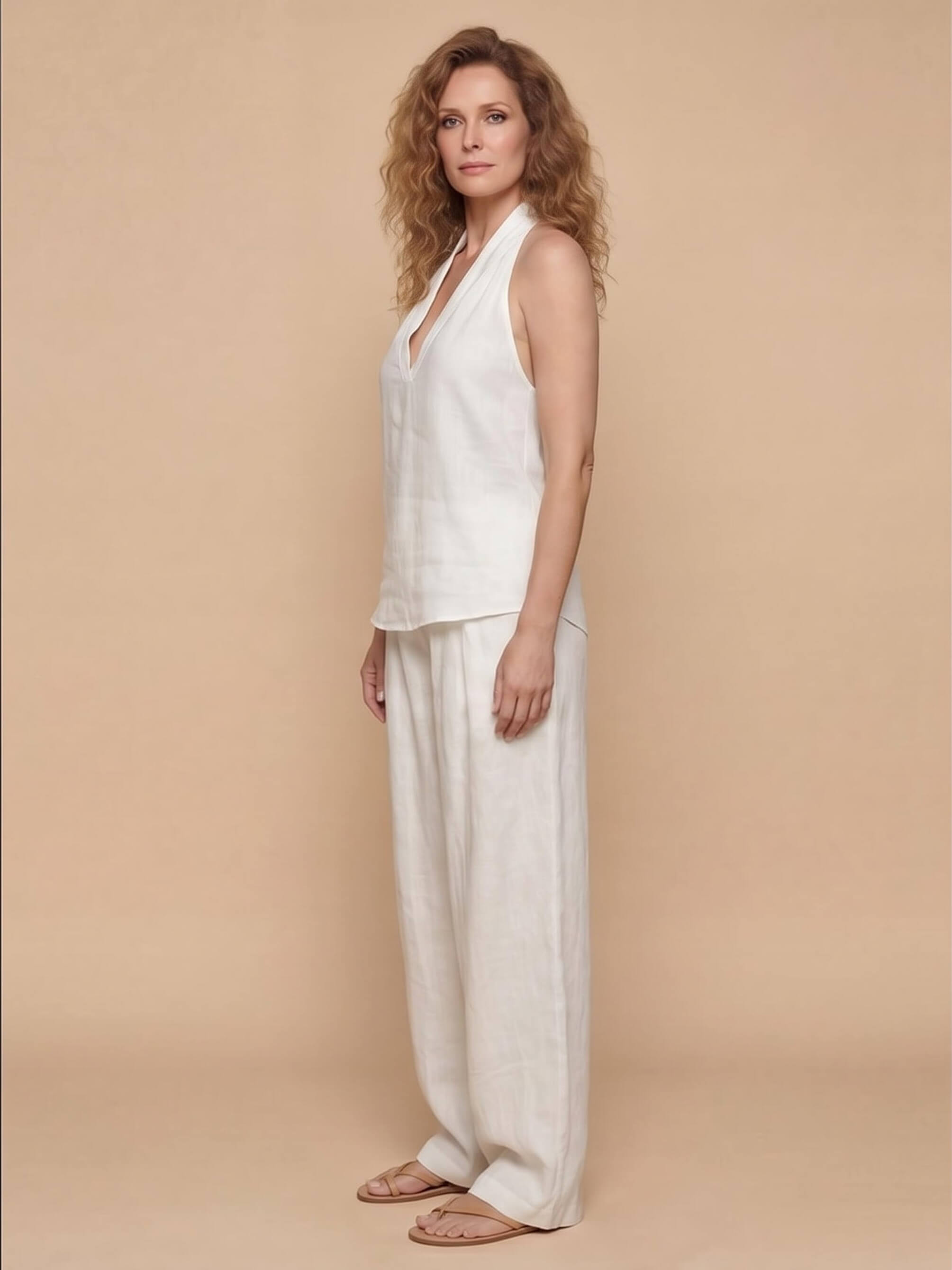 Damen-Set mit Neckholder-Top und weiter Hose