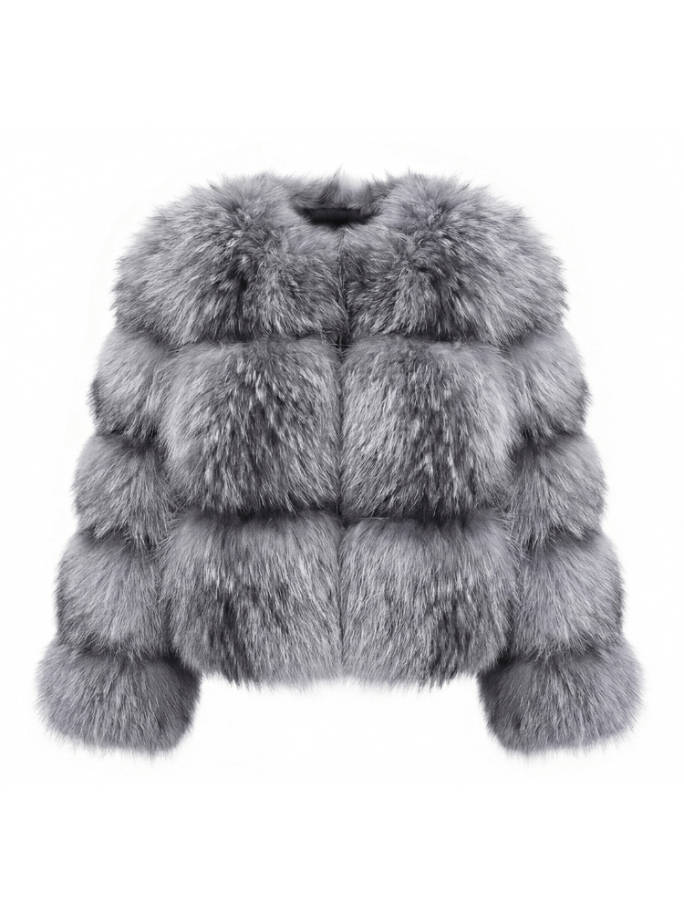 Damen Kunstpelzjacke – Luxuriöse Flausch Winter Faux Fur Coat