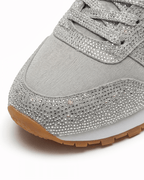 Damen Schnür-Sneaker – Glitzer Low-Top