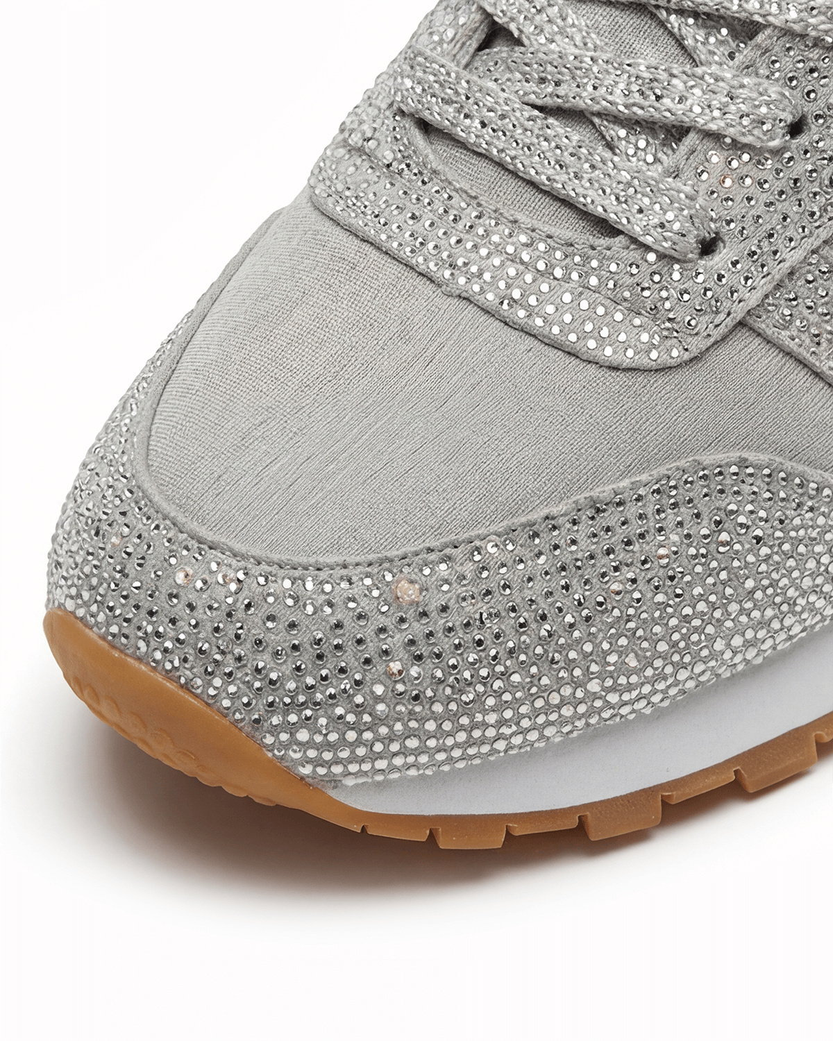 Damen Schnür-Sneaker – Glitzer Low-Top