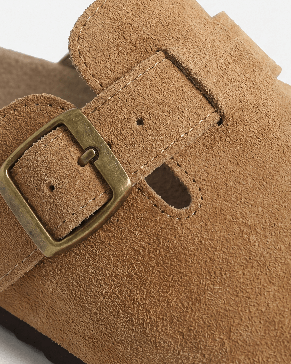 Damen Flache Clogs – mit Schnallenriemen
