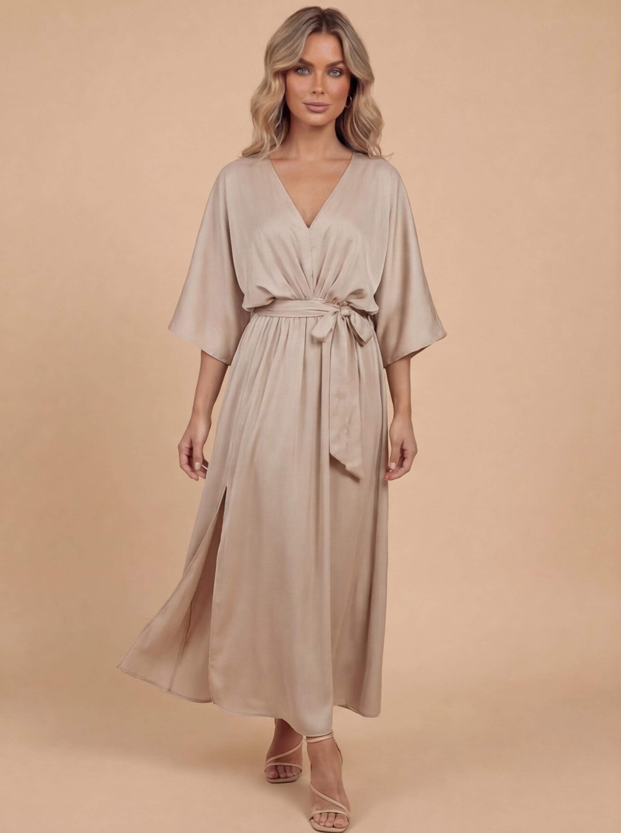 Damen Elegantes Fließendes Maxi Sommerkleid