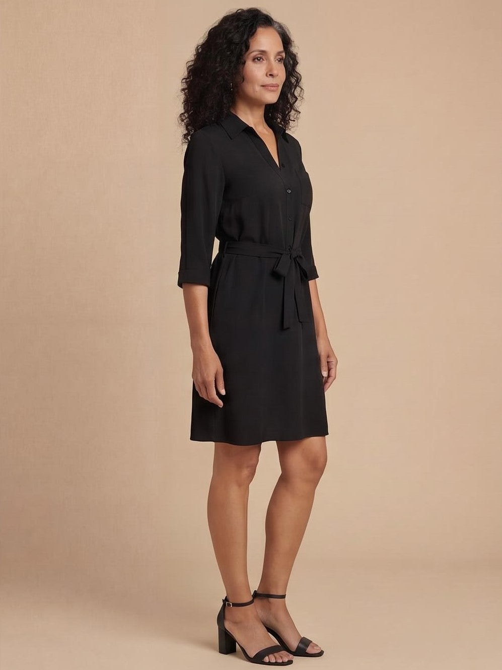 Damen Kleid – Lässiges Hemdblusenkleid für Tag und Abend