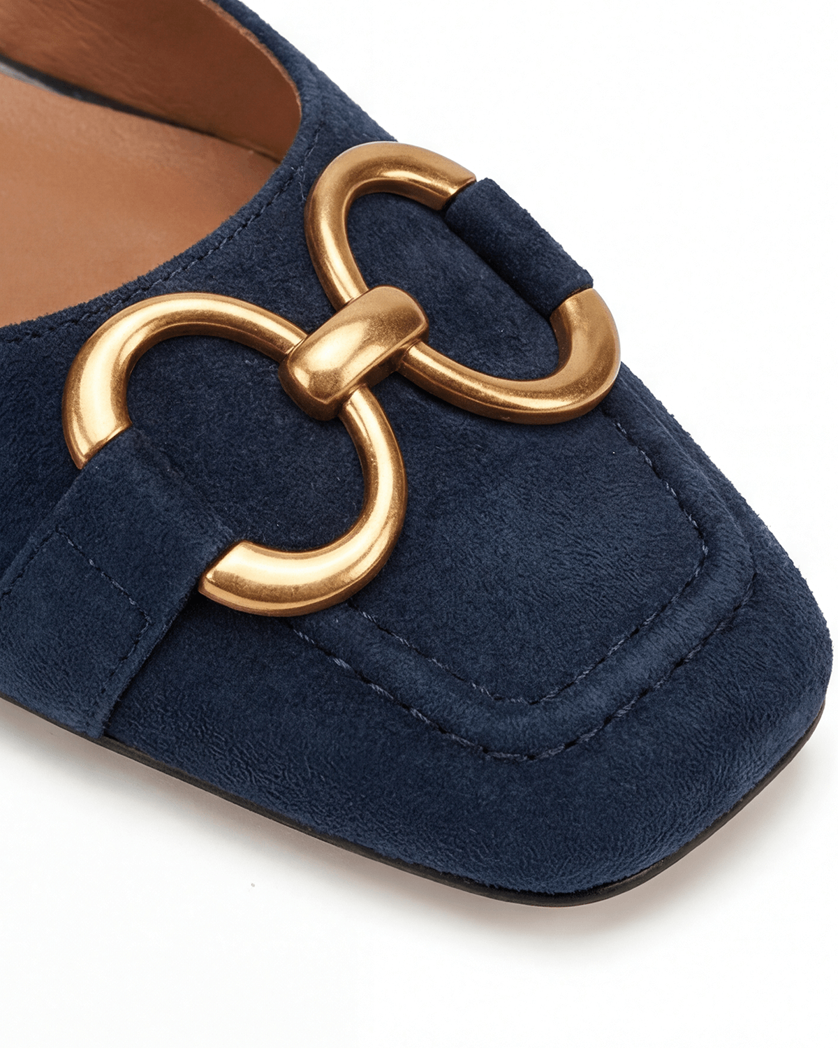 Damen Slingback-Ballerinas mit goldener Kette