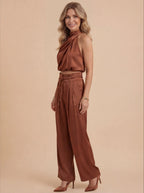 Damen-Set – One-Shoulder-Top & Weite Hose