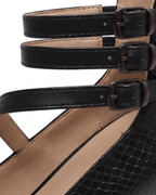 Damen Pumps mit Blockabsatz und Dreifachriemen
