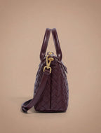 Damen Handtasche – Geflochtene Mini-Bag aus Kunstleder