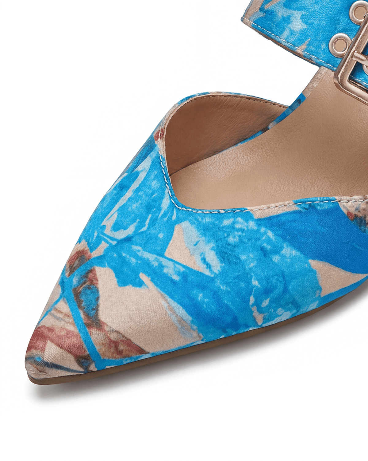 Salones slingback para mujer con tacón ancho: con correa y hebilla