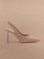 Damen-Slingback-Pumps mit spitzer Zehenpartie