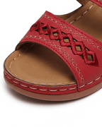 Damen Mule-Sandalen flach mit Cutout-Doppelriemen