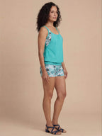 Damen-Tankini-Set mit Blumenmuster und Boyshort