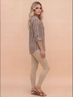 Damen Sommerbluse mit Streifen – Leichter & Müheloser Stil