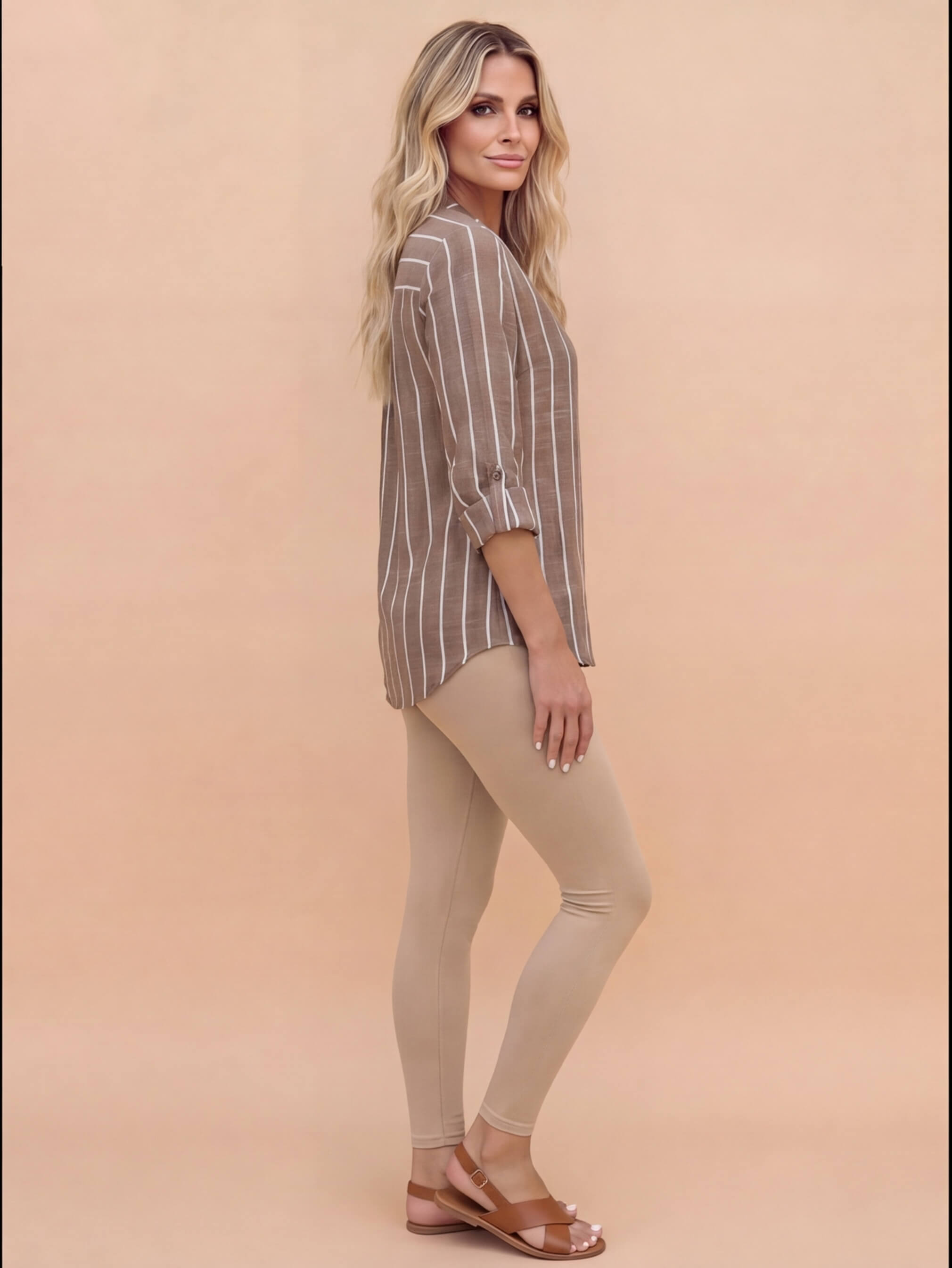 Damen Sommerbluse mit Streifen – Leichter & Müheloser Stil