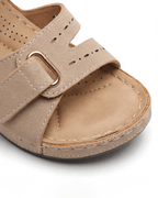 Dame plateau-sandaler med justerbare remme