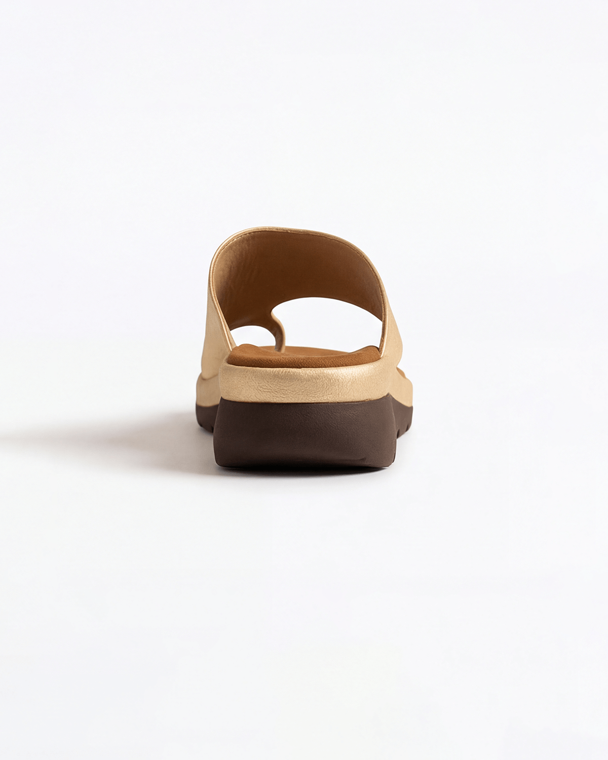 Damen Slide-Sandalen mit Zehenschlaufe – Plateausohle