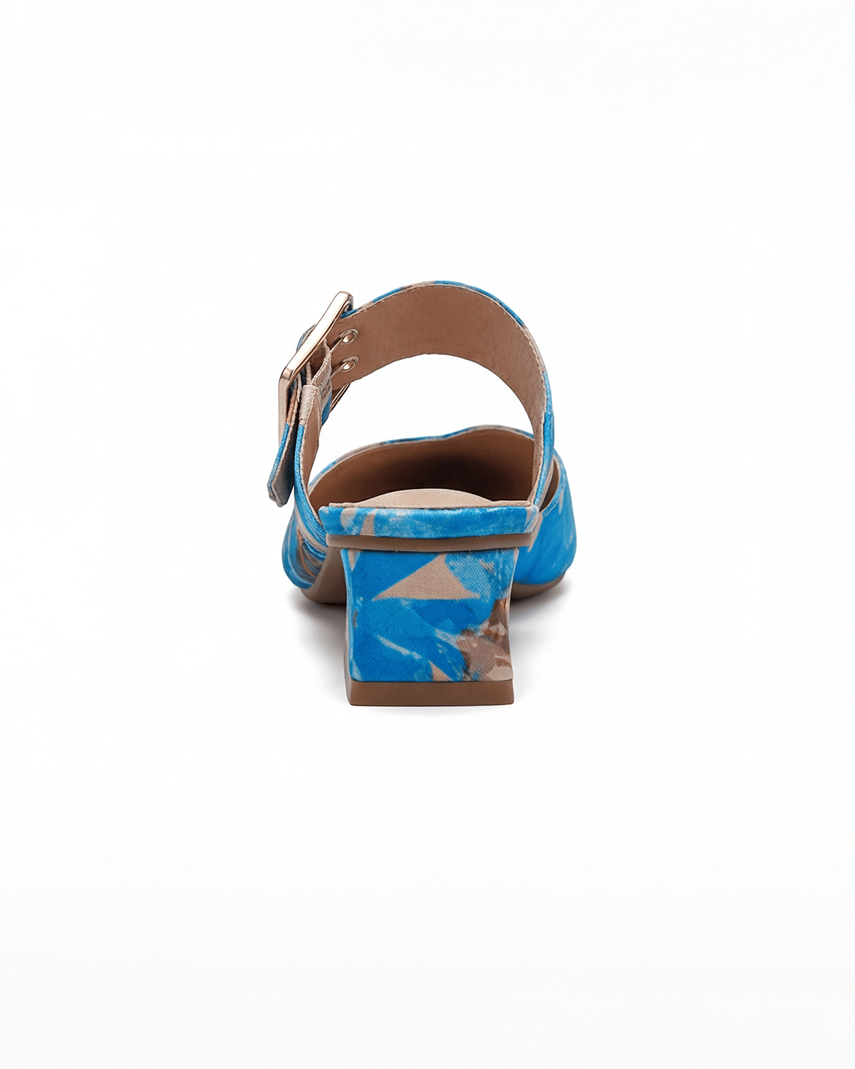 Salones slingback para mujer con tacón ancho: con correa y hebilla