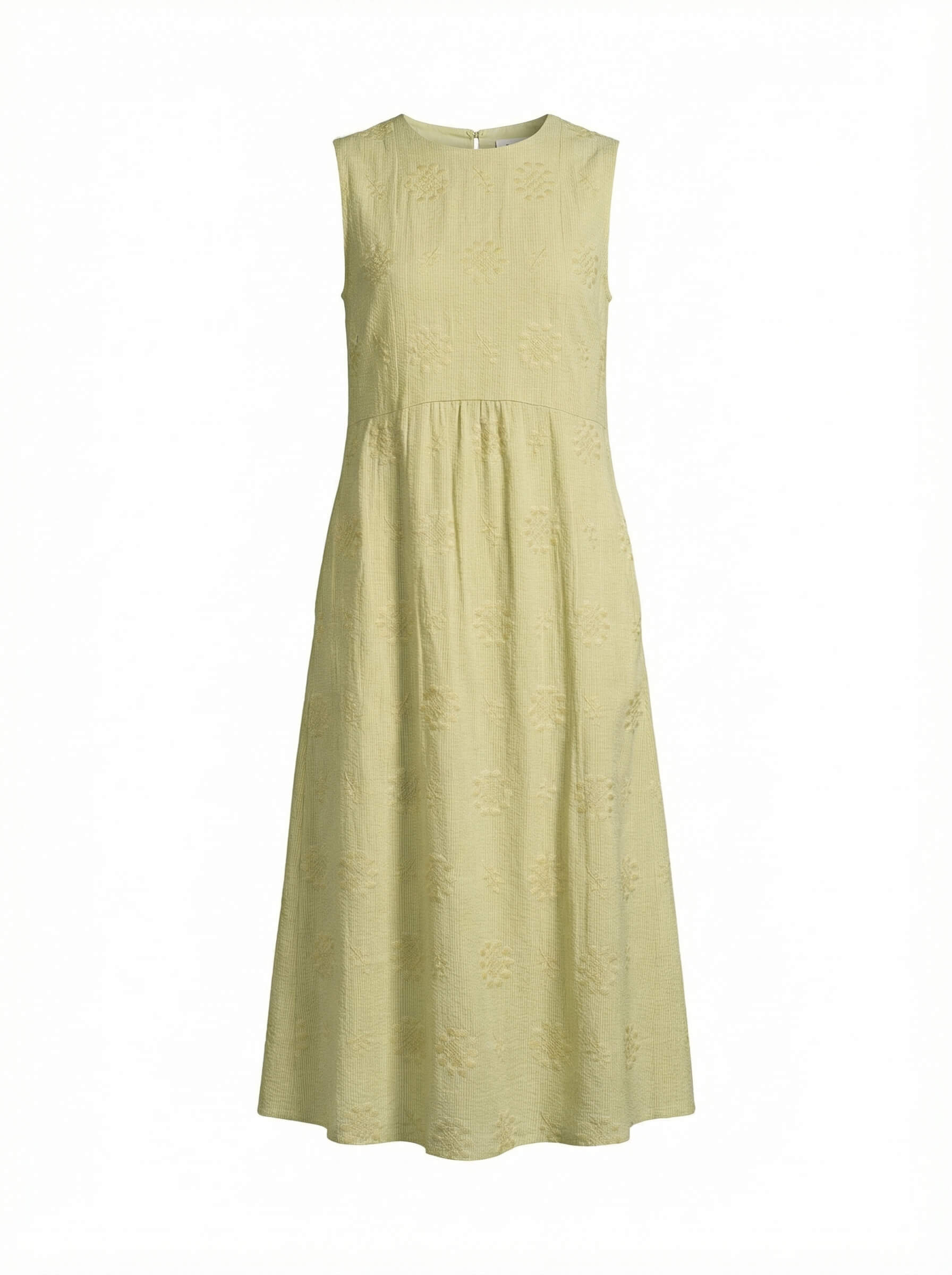 Besticktes Damen-Midikleid ohne Ärmel – Leicht & Zeitlos