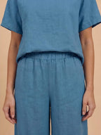 Damen-Set mit Kurzarmtop und weiter Hose