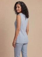 Damen Elegantes Ärmelloses Top mit Rollkragen