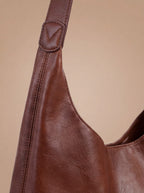 Damen Schultertasche – Minimalistische Leder Hobo Bag