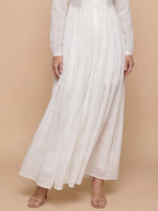 Damen-Maxi-Hemdkleid mit Knopfleiste und Falten