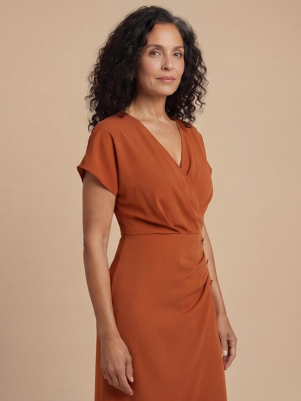 Vestido midi elegante de verano – Delgado, femenino y versátil