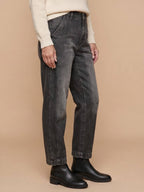 Damen-Jeans mit verkürztem geradem Bein
