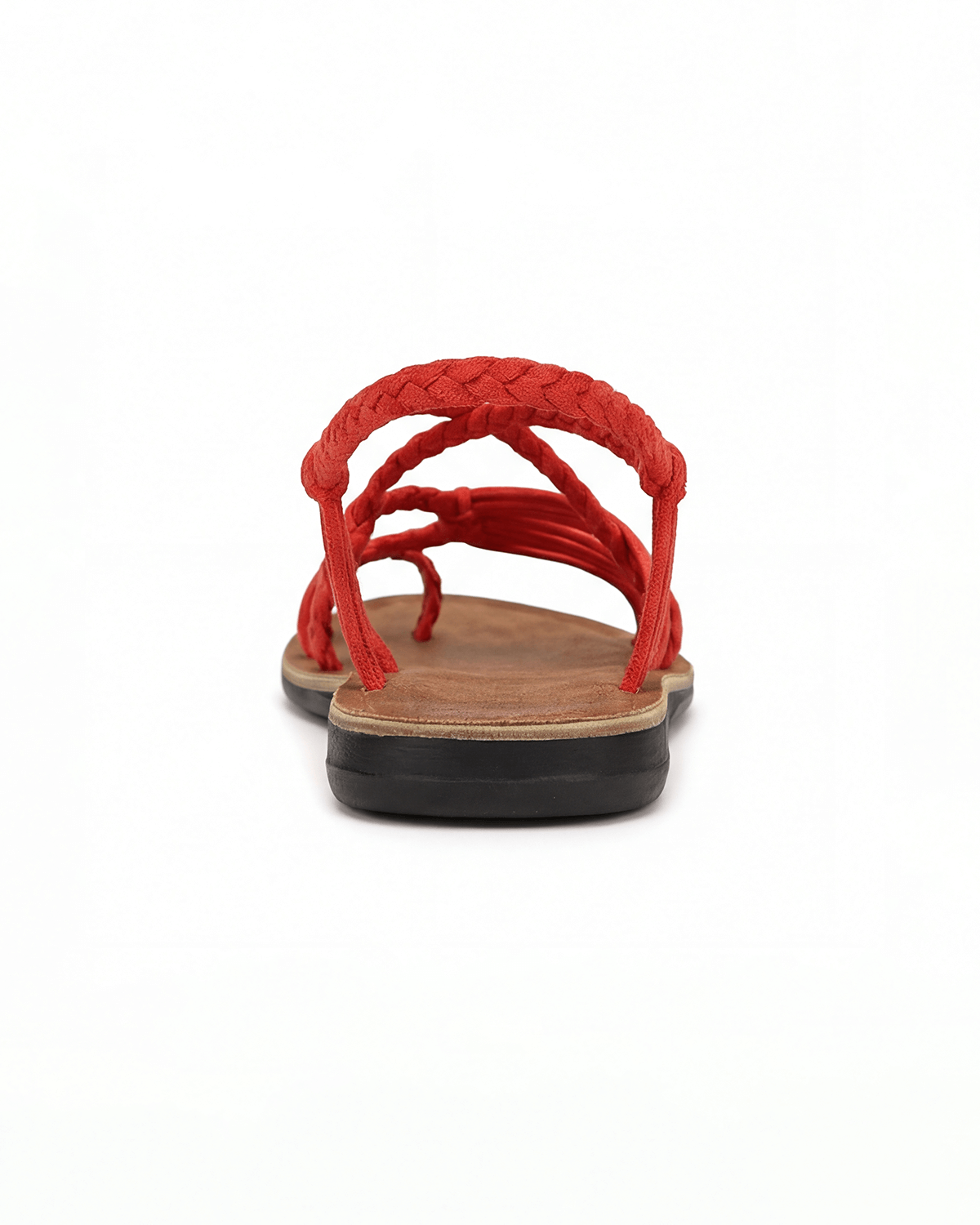 Damen Flache Sandalen – Geflochtene Riemen mit Schnürung
