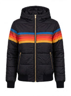 Damen Winter Stil Farbstreifen Kurzjacke