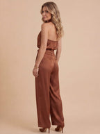 Damen-Set – One-Shoulder-Top & Weite Hose