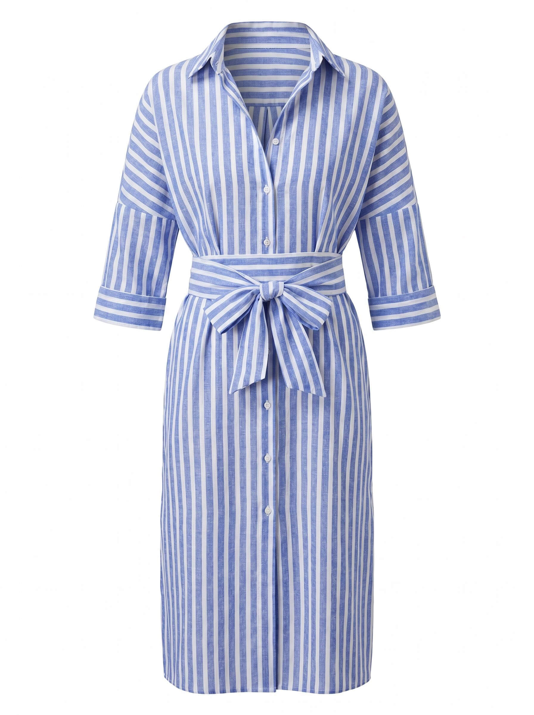Vestido camisa a rayas para mujer – Ligero y elegantemente sencillo