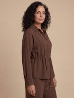 Damen-Set mit Hemd und Hose mit weitem Bein