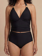Damen-Tankini-Set mit Neckholder-Ausschnitt und High-Waist-Slip
