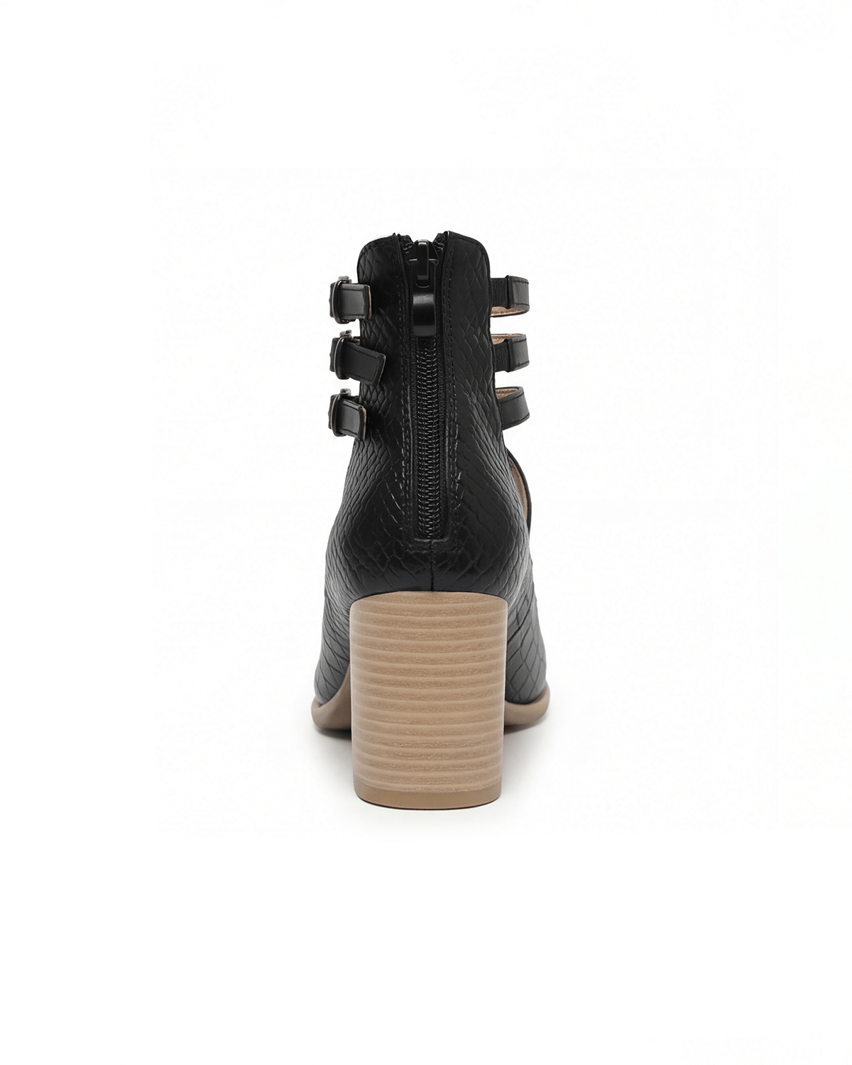 Damen Pumps mit Blockabsatz und Dreifachriemen
