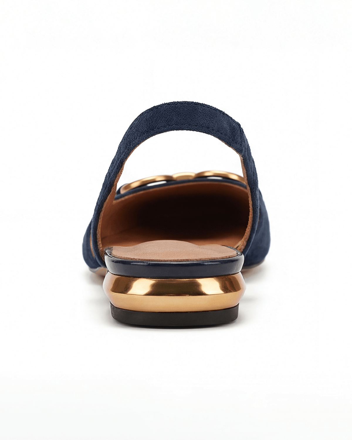 Damen Slingback-Ballerinas mit goldener Kette