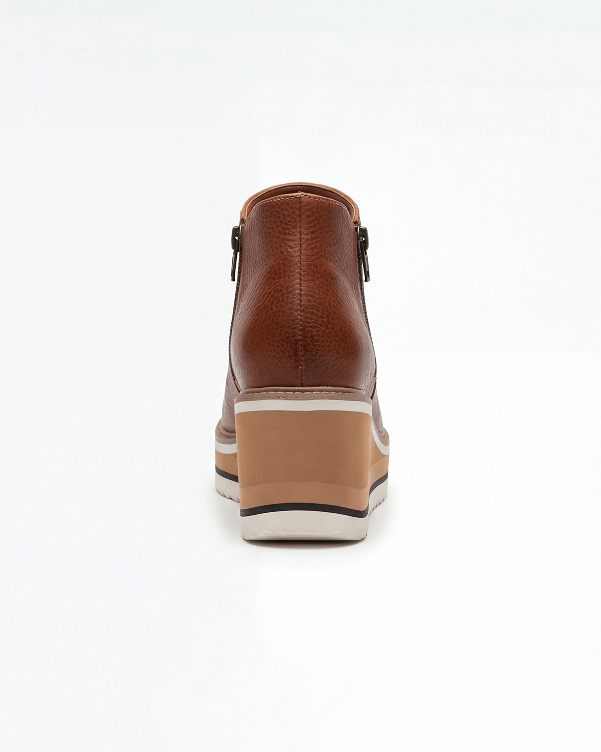 Botines de plataforma para mujer: con cremallera lateral