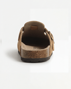 Damen Flache Clogs – mit Schnallenriemen