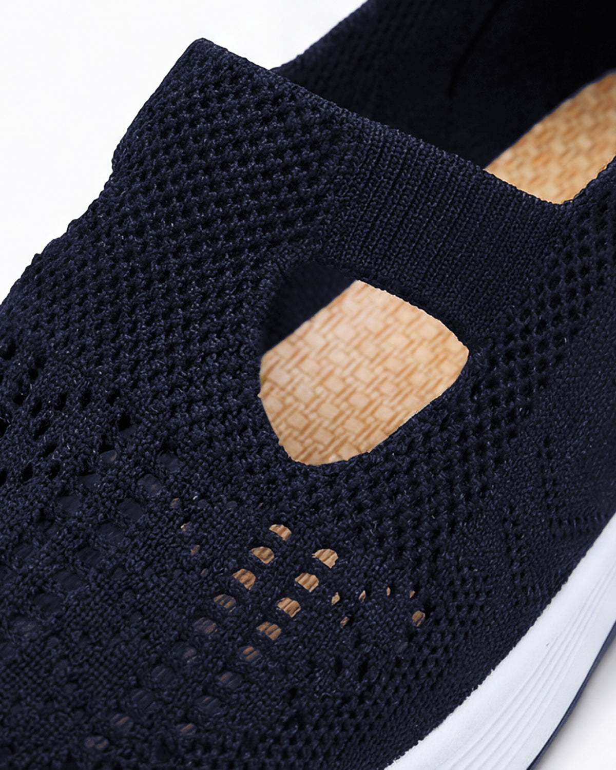 Damen Freizeit-Sneaker – Knit Slip-On mit Cutouts