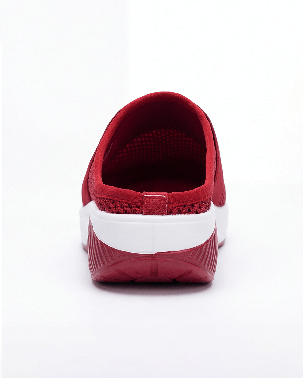 Damen Mule-Sneaker mit Stretchriemen – Slipper in Strickoptik