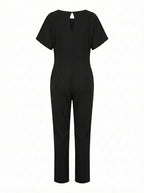 Damen-Jumpsuit mit Bindegürtel – Weites Bein & Elegante Silhouette