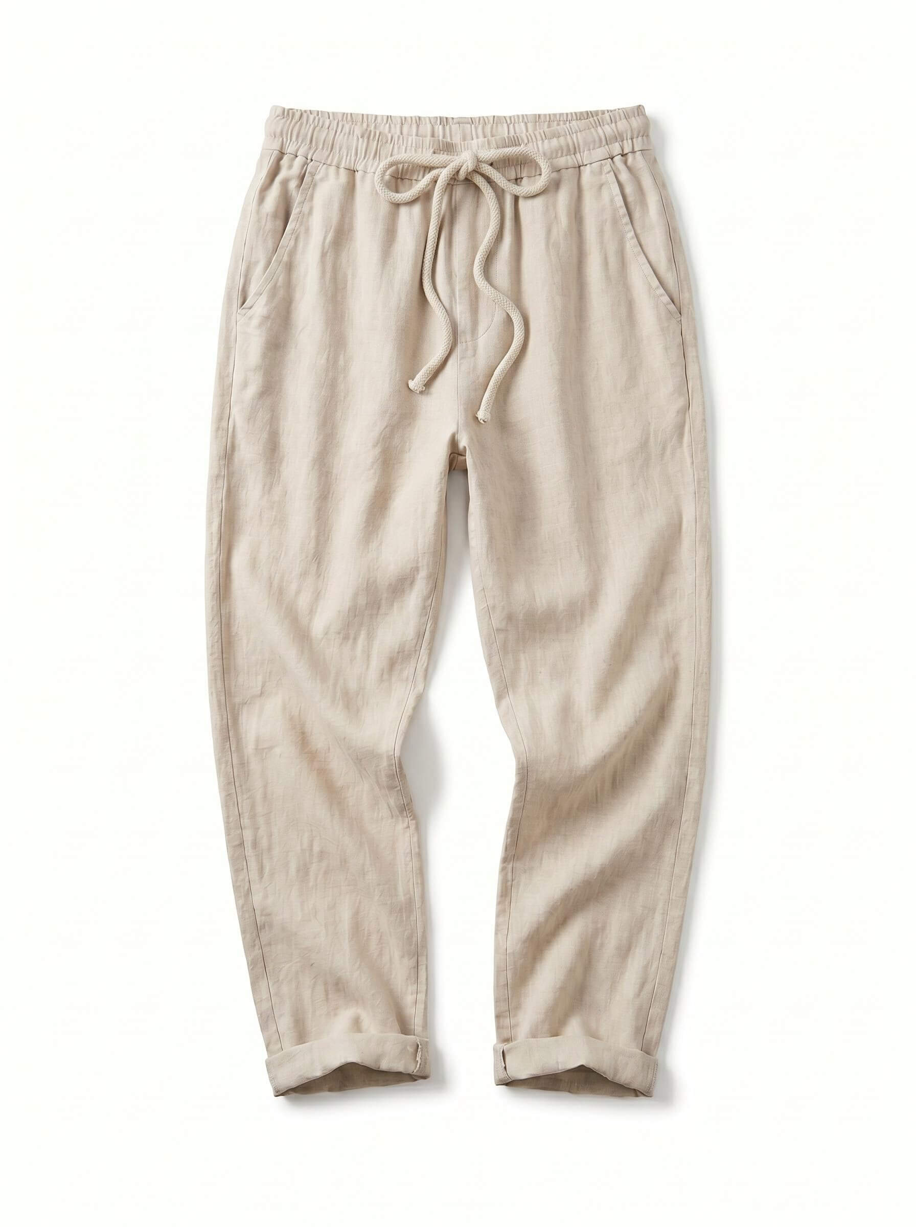 Damenhose mit Tunnelzug und umgeschlagenem Saum