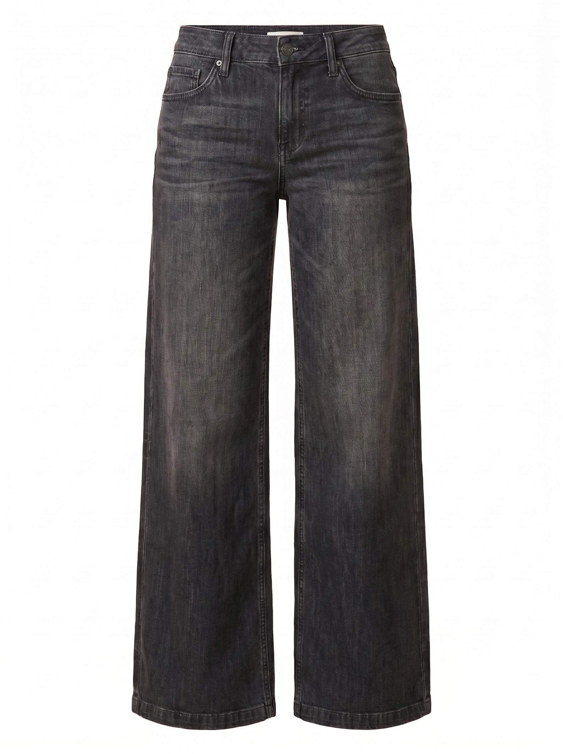 Damen Wide-Leg Jeans mit Distressed-Details